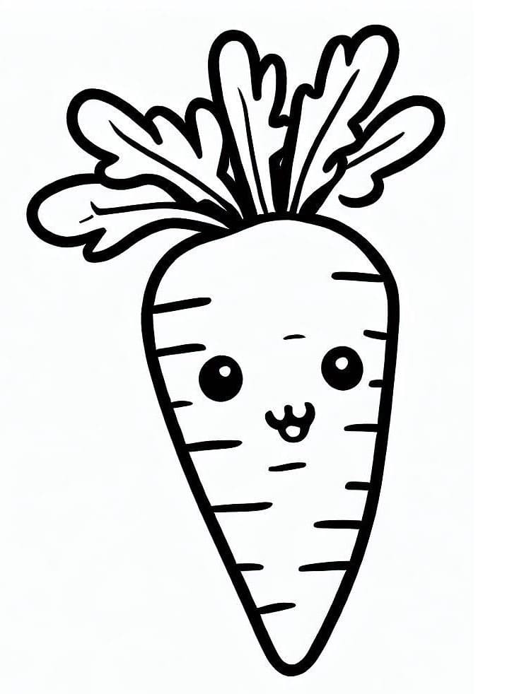 Karotte für 3-jährige Kinder ausmalbilder