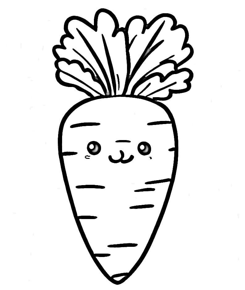 Karotte für 4-jährige Kinder ausmalbilder