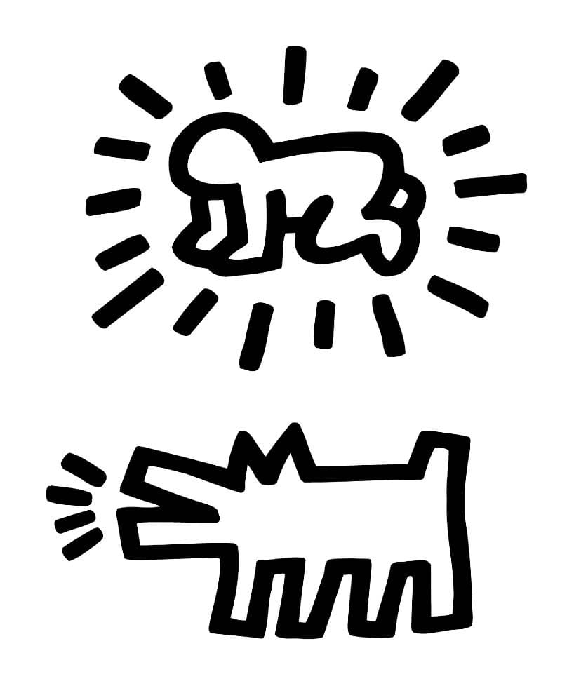 Keith Haring ausdrucken ausmalbilder