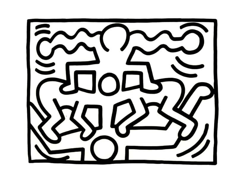 Keith Haring für Kinder ausmalbilder