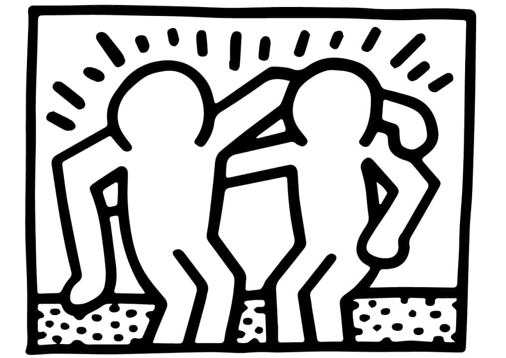 Keith Haring gratis ausmalbilder