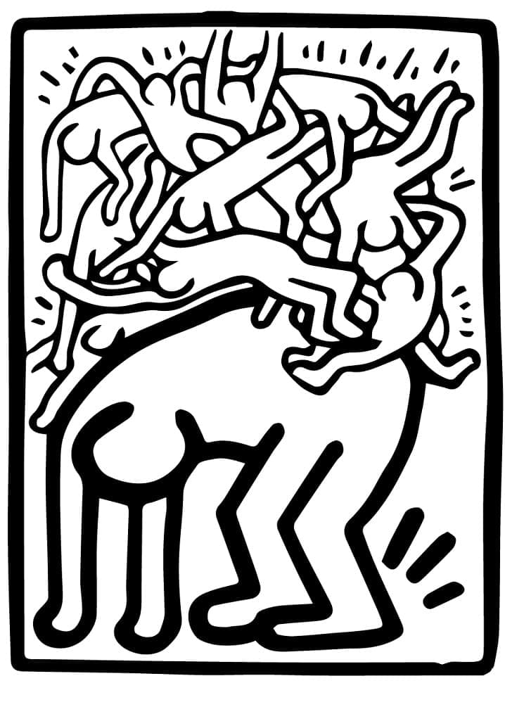 Keith Haring kostenlos für Kinder ausmalbilder