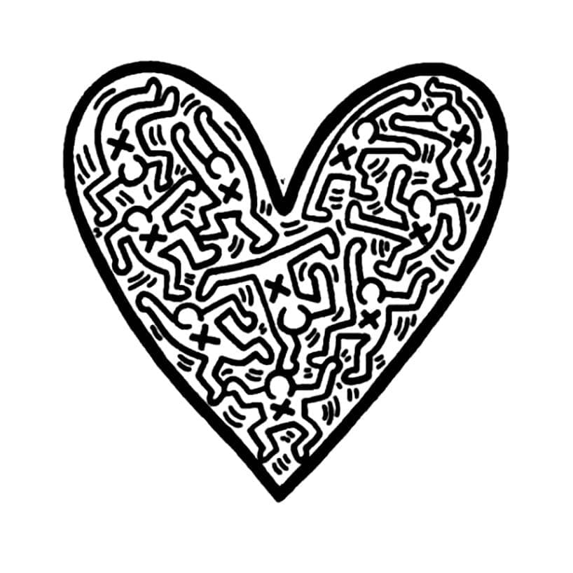 Keith Haring zum Drucken ausmalbilder