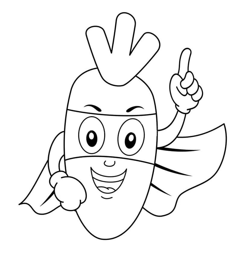 Kinder-Bildversion Karotte druckbar ausmalbilder