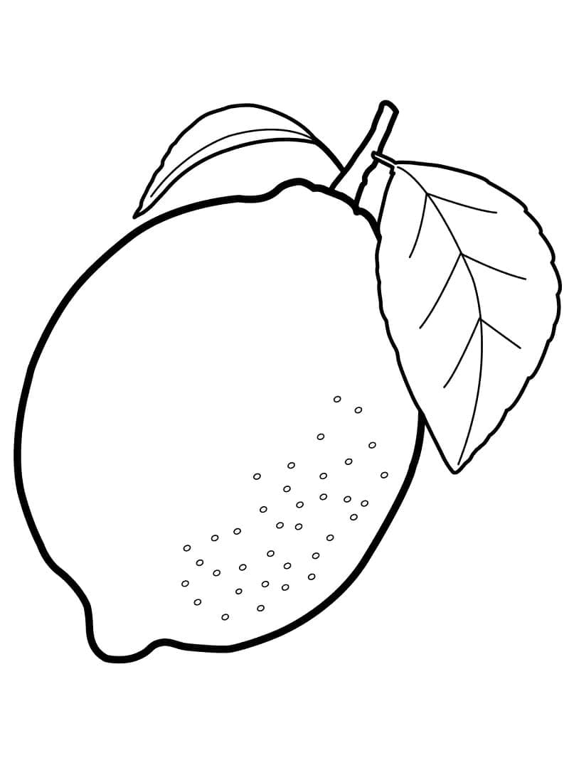 Kinder-Bildversion Zitrone druckbar ausmalbilder