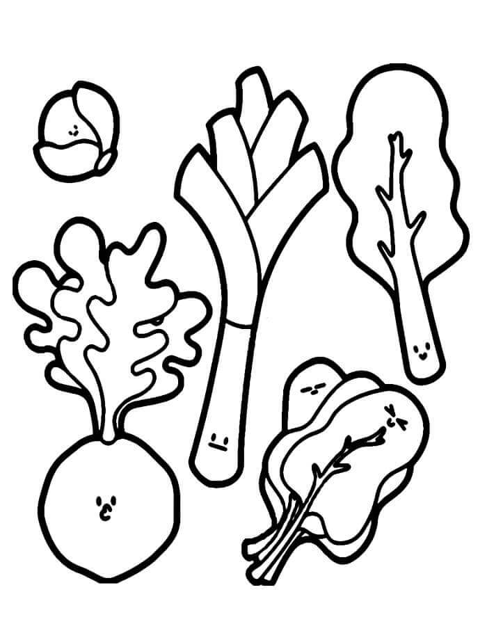 Kindgerechtes Gemüse ausmalbilder