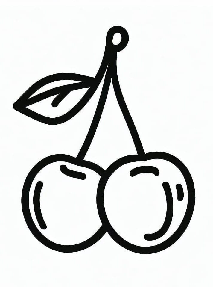 Kirsche für 2-jährige Kinder ausmalbilder