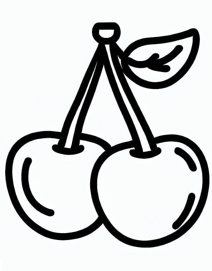 Kirsche für 5-jährige Kinder ausmalbilder