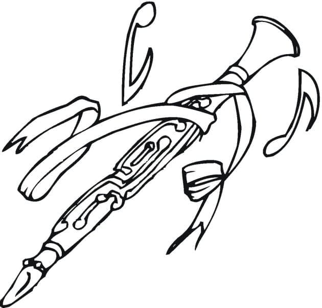 Klarinette druckbar für Kinder ausmalbilder