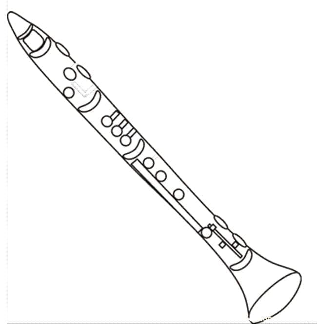 Klarinette zum Drucken ausmalbilder