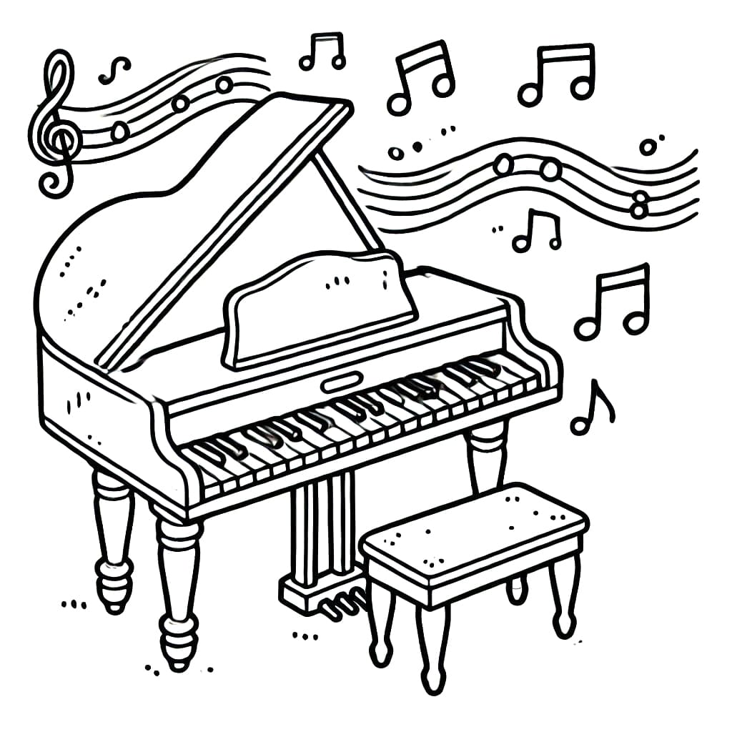 Klavier Malvorlage für Kinder ausmalbilder