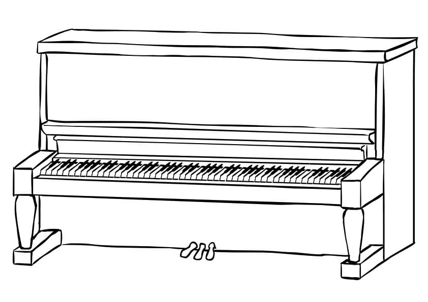 Klavier druckbar für Kinder ausmalbilder