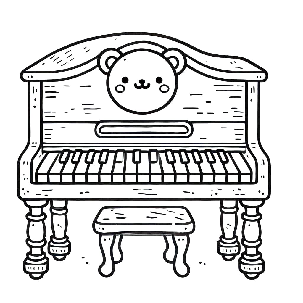 Klavier für 2-jährige Kinder ausmalbilder