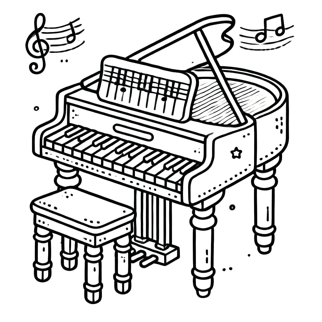 Klavier für 3-jährige Kinder ausmalbilder