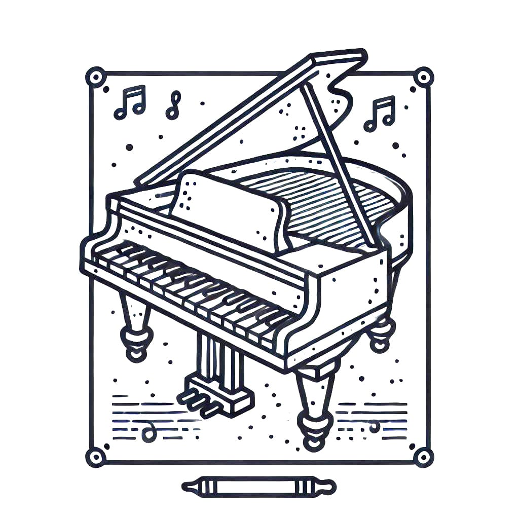 Klavier für 4-jährige Kinder ausmalbilder