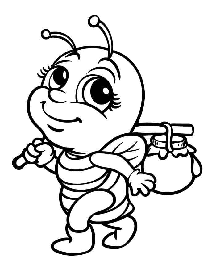 Kleine Biene ausmalbilder