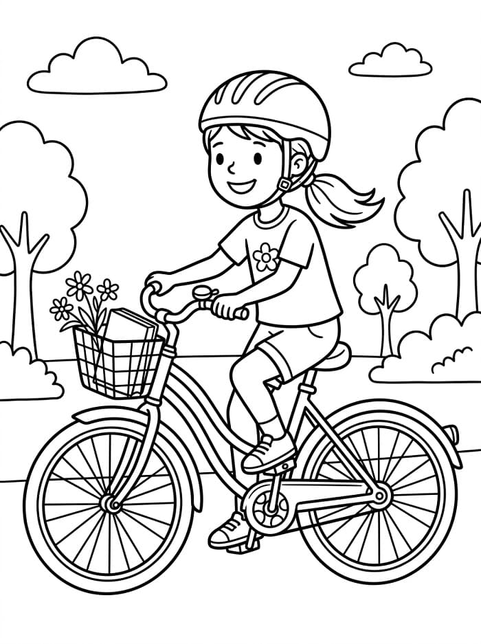 Kleines Fahrrad ausmalbilder