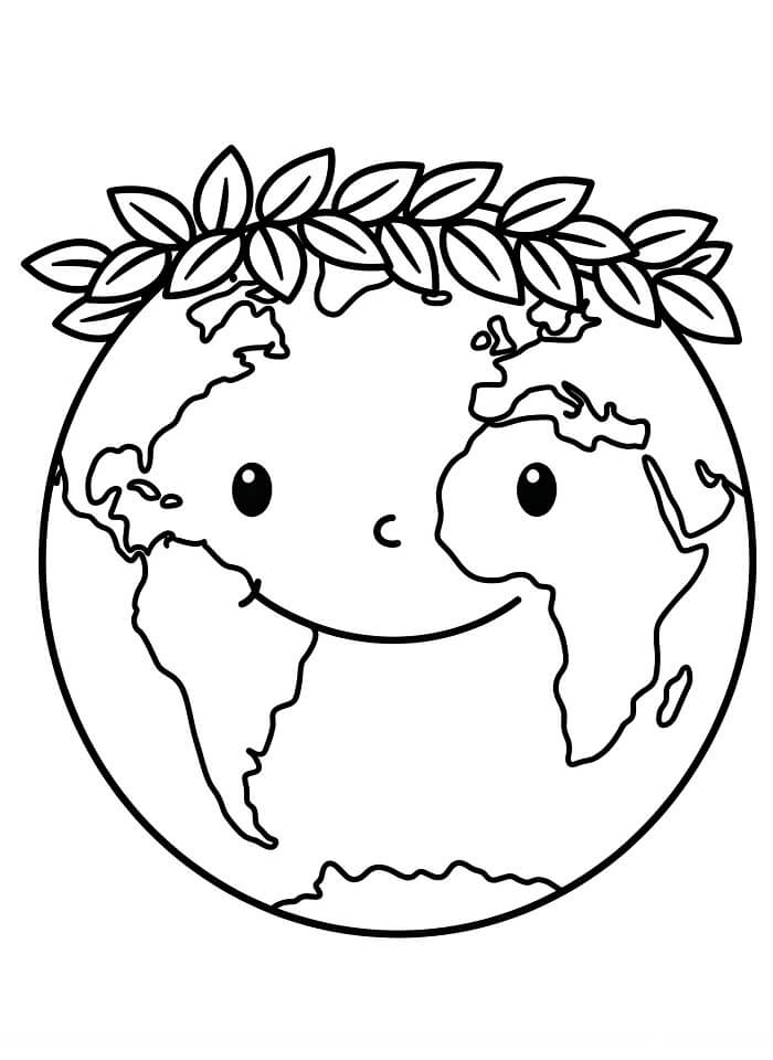 Kostenfreie Erde für Kinder ausmalbilder