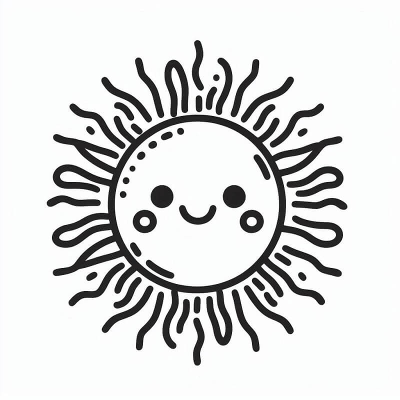 Kostenfreie Sonne für Kinder ausmalbilder