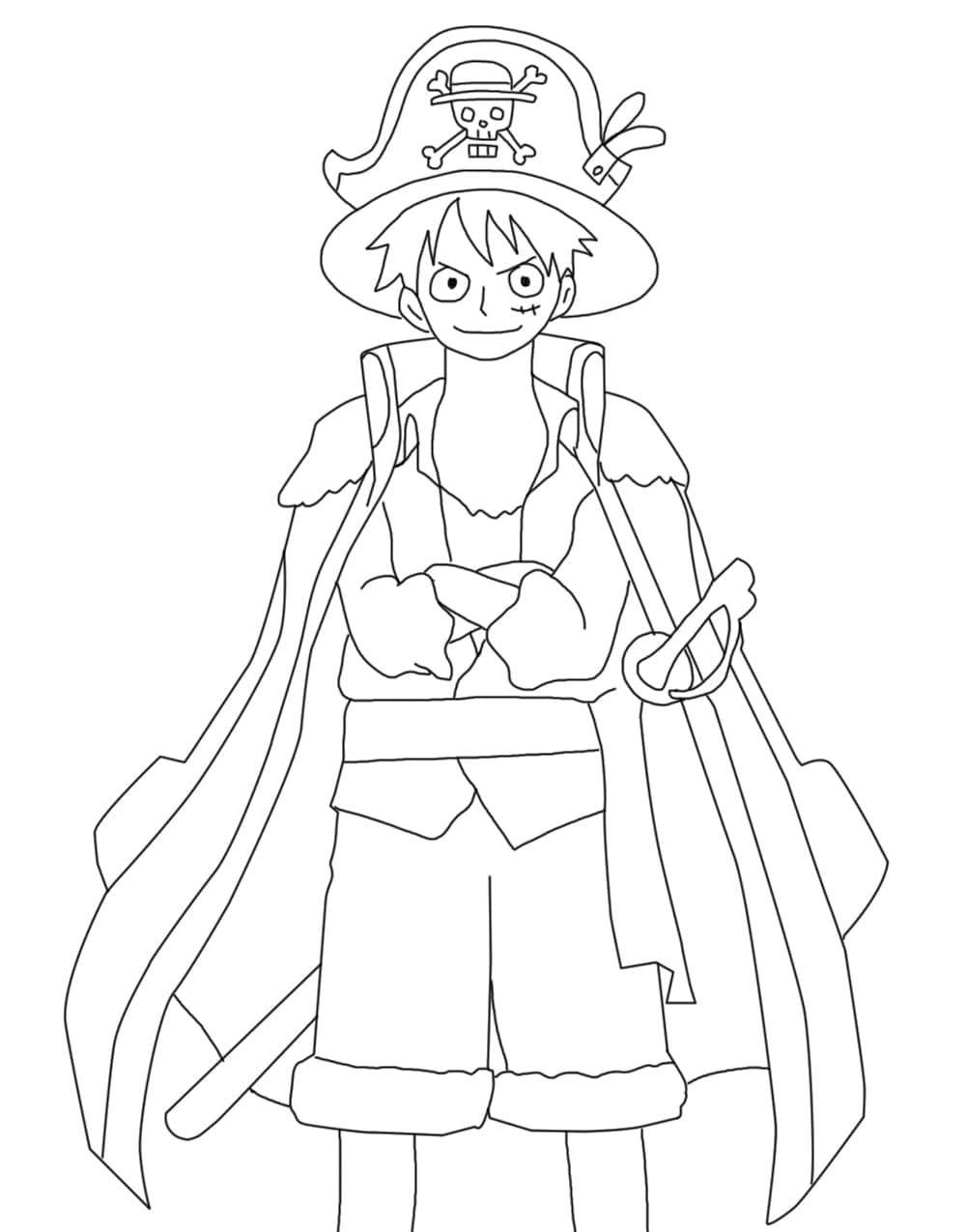 Kostenfreier Luffy für Kinder ausmalbilder