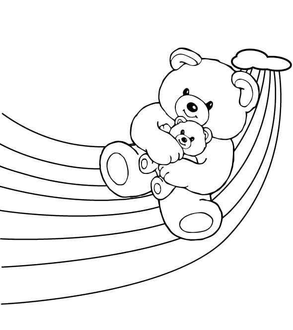 Kostenfreier Regenbogen für Kinder ausmalbilder