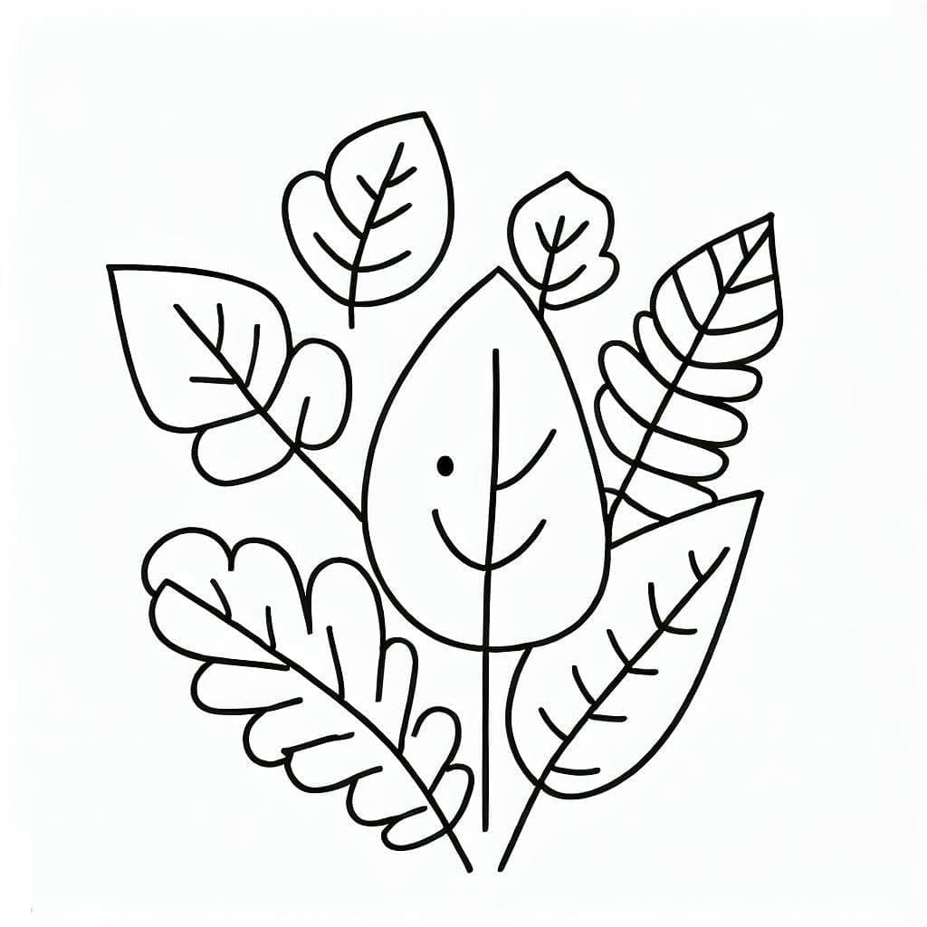 Blätter ausmalbilder
