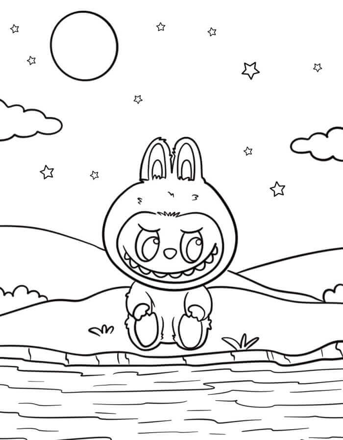 Kostenlos Druckbare Labubu ausmalbilder