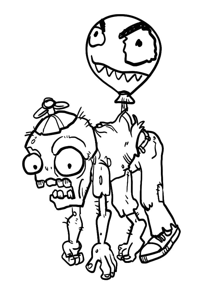 Kostenlos Druckbare Pflanzen gegen Zombies ausmalbilder