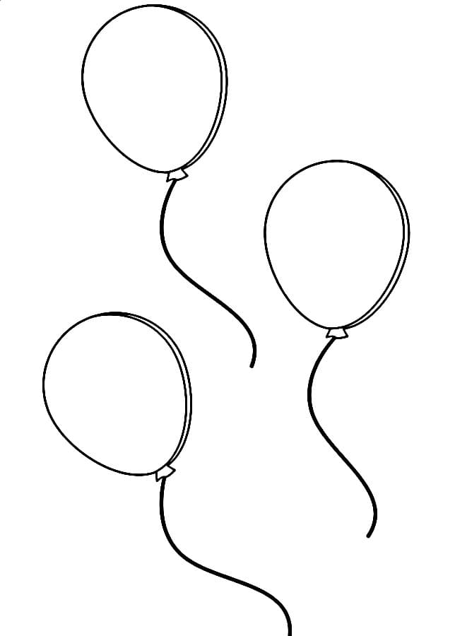 Kostenlos Druckbarer Ballon ausmalbilder