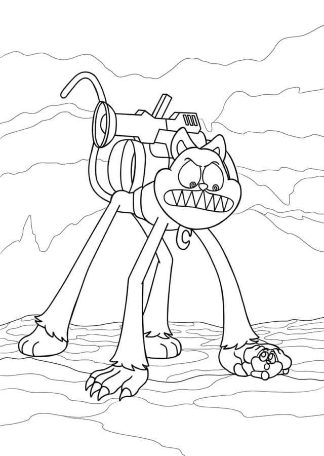 Kostenlos Druckbarer Catnap ausmalbilder