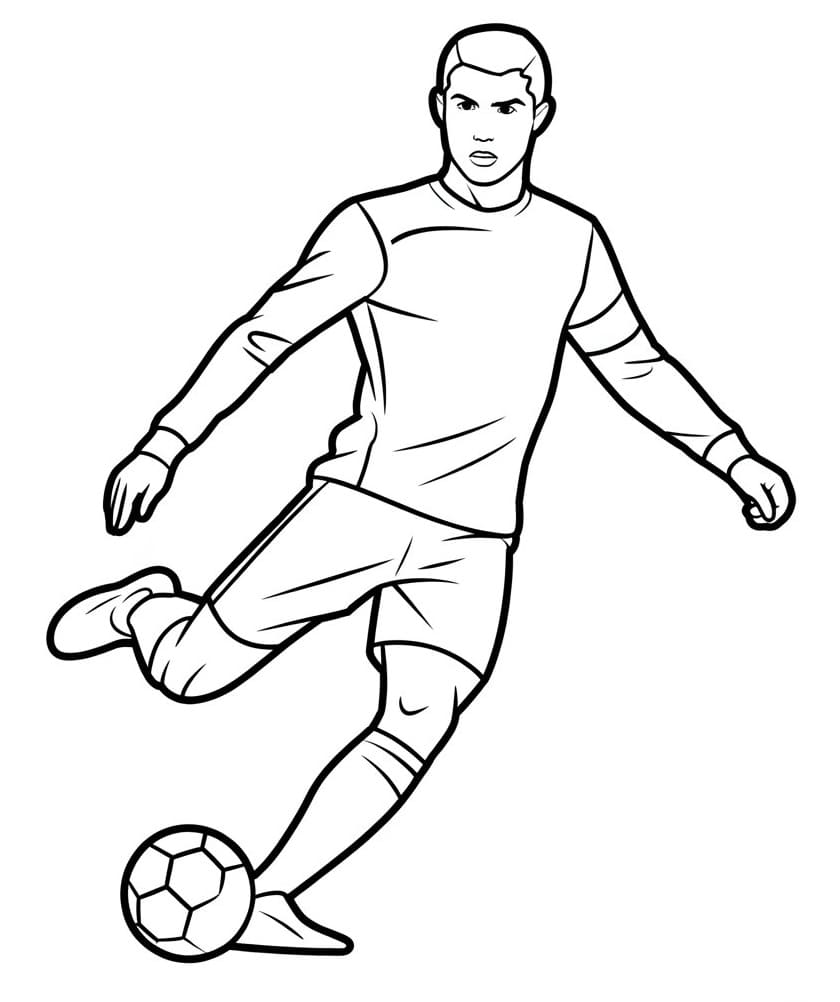 Kostenlos Druckbarer Cristiano Ronaldo ausmalbilder