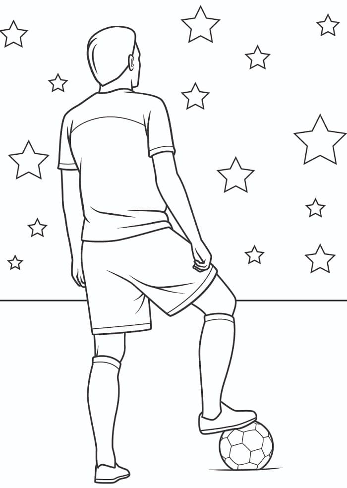 Kostenlos Druckbarer Fußball ausmalbilder