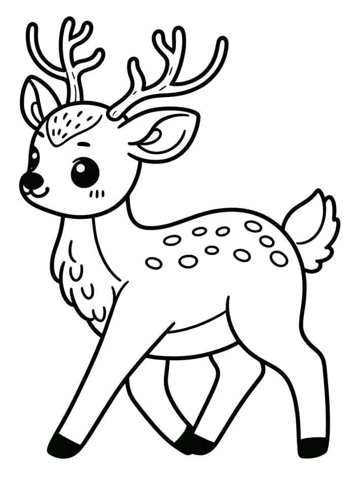 Kostenlos Druckbarer Hirsch ausmalbilder