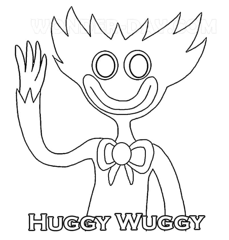 Kostenlos Druckbarer Huggy Wuggy ausmalbilder