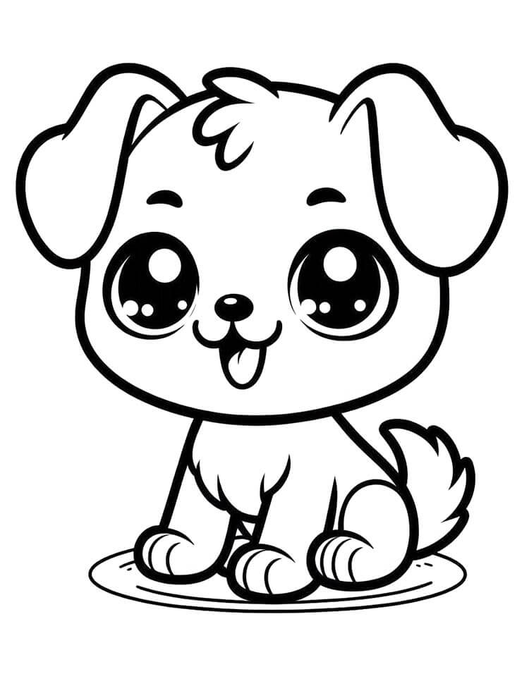 Kostenlos Druckbarer Hund ausmalbilder
