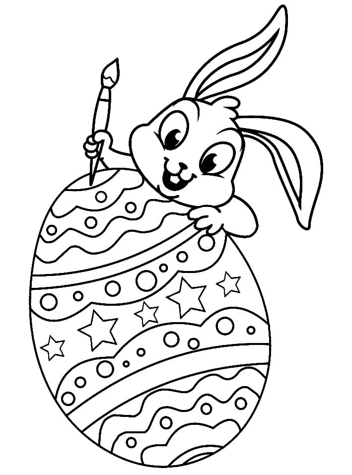 Kostenlos Druckbarer Osterhase ausmalbilder