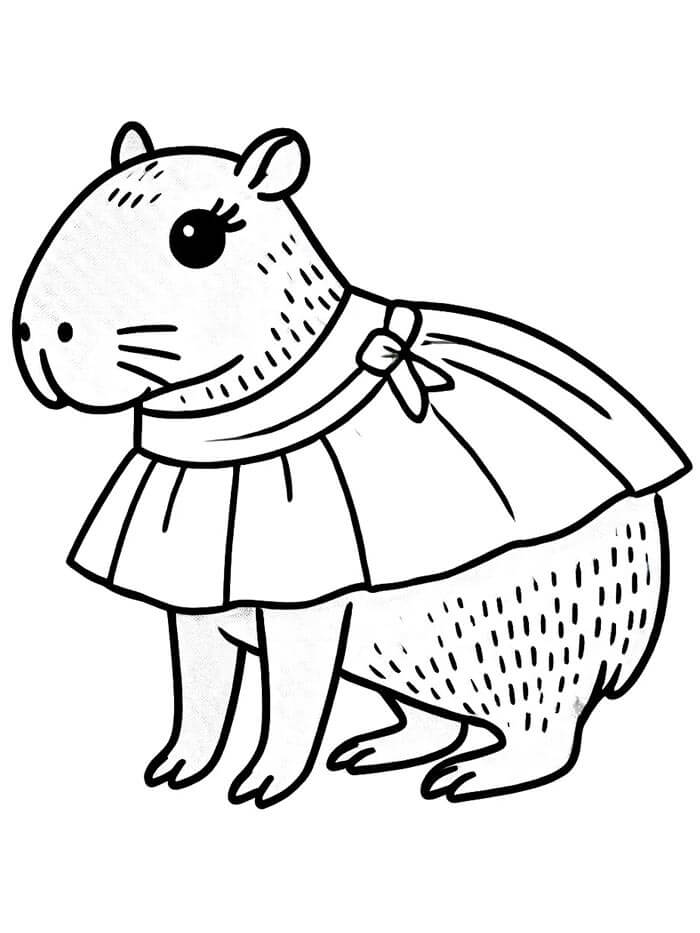 Kostenlos Druckbares Capybara ausmalbilder