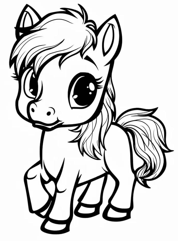 Kostenlos Druckbares Pferd ausmalbilder