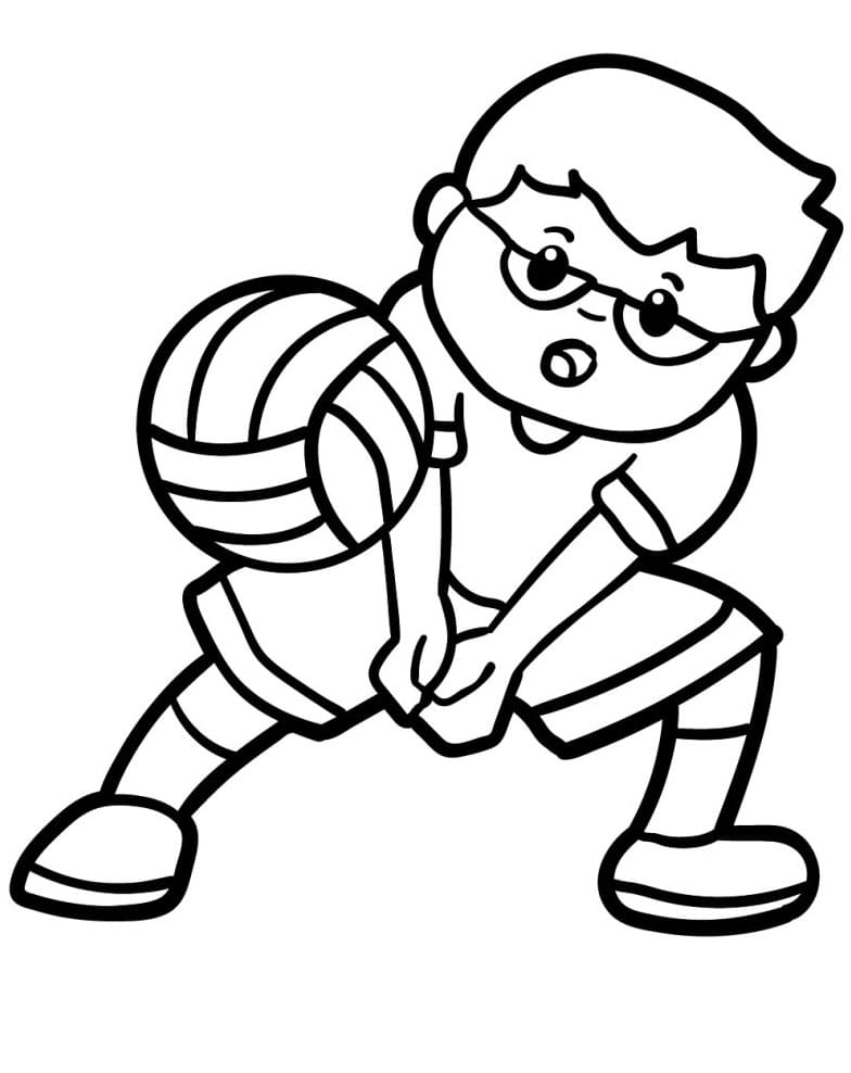 Kostenlos Druckbares Volleyball ausmalbilder