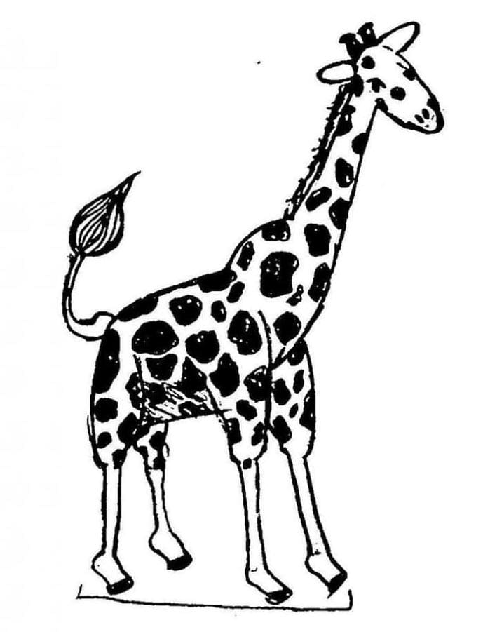Kostenlos druckbare Giraffe ausmalbilder