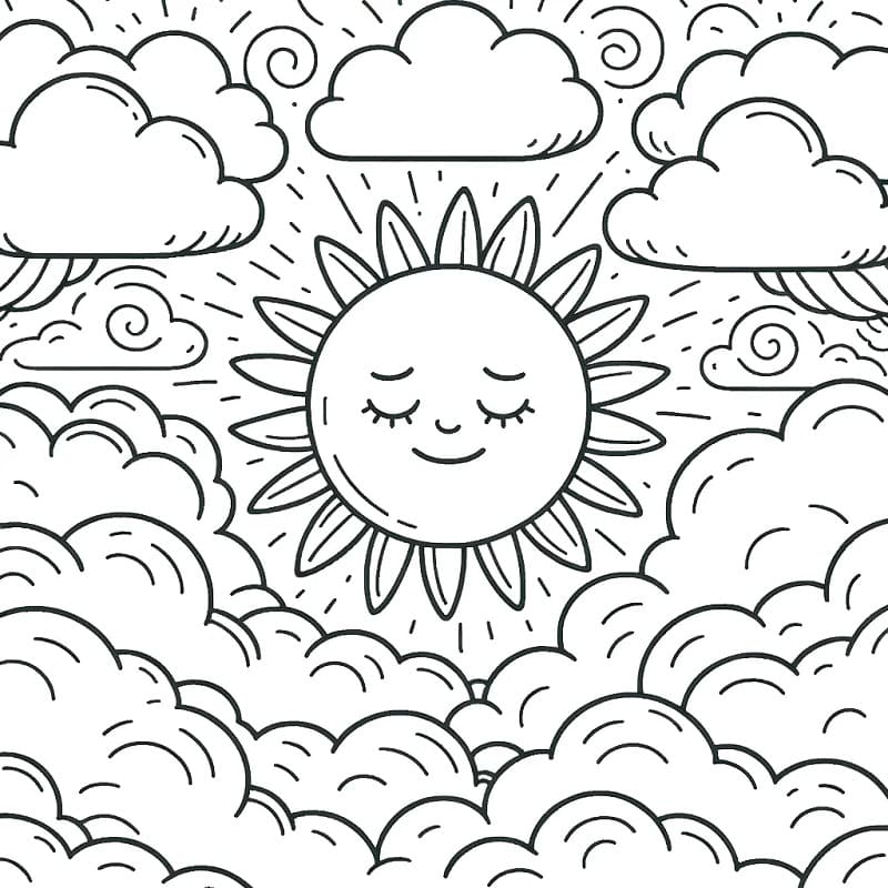 Kostenlos druckbare Sonne ausmalbilder