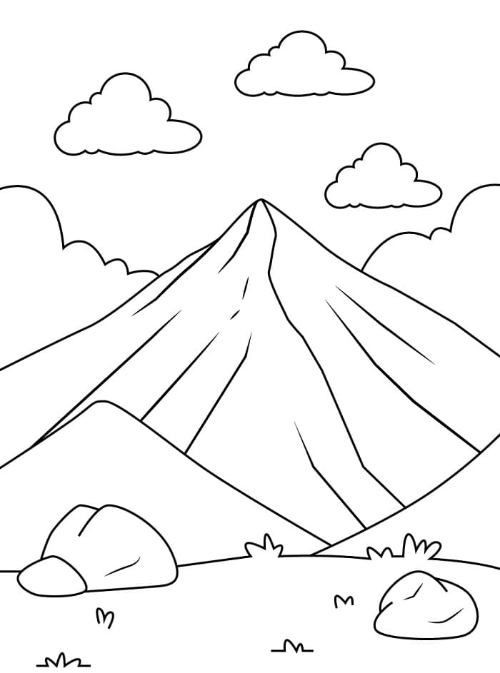 Kostenlos druckbarer Berg ausmalbilder