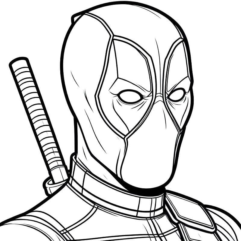 Kostenlos druckbarer Deadpool ausmalbilder
