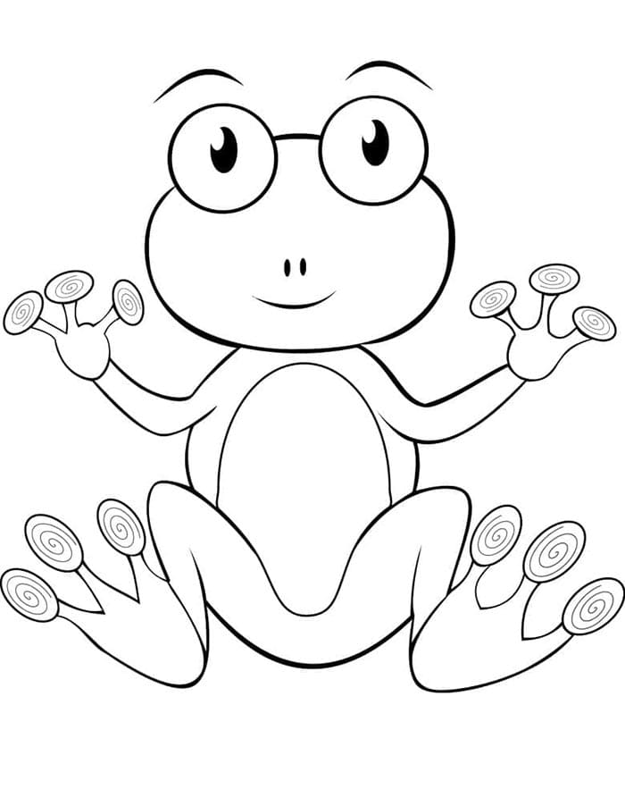 Kostenlos druckbarer Frosch ausmalbilder