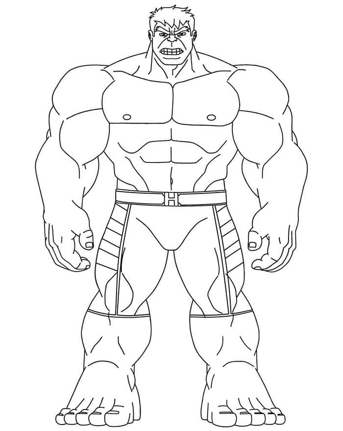 Kostenlos druckbarer Hulk ausmalbilder