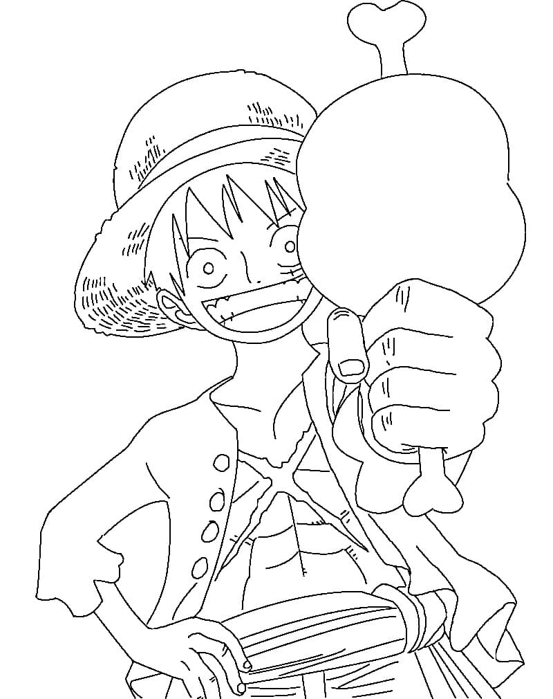 Kostenlos druckbarer Luffy ausmalbilder