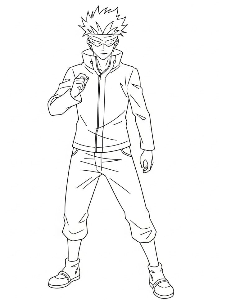 Kostenlos druckbarer Satoru Gojo ausmalbilder