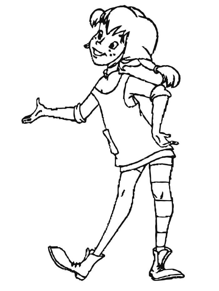 Kostenlos druckbares Bild Pippi Langstrumpf ausmalbilder