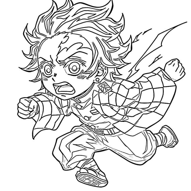 Kostenlos druckbares Demon Slayer ausmalbilder