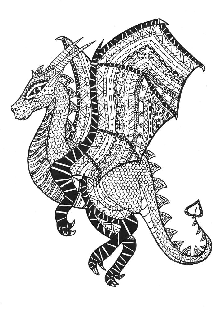 Kostenlos druckbares Zentangle ausmalbilder